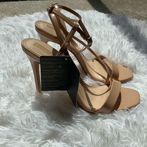 Nude Open toe Heels